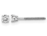 1/7 Carat (ctw SI3-I1, G-H-I) Diamond Solitaire Stud Earrings in 14K White Gold